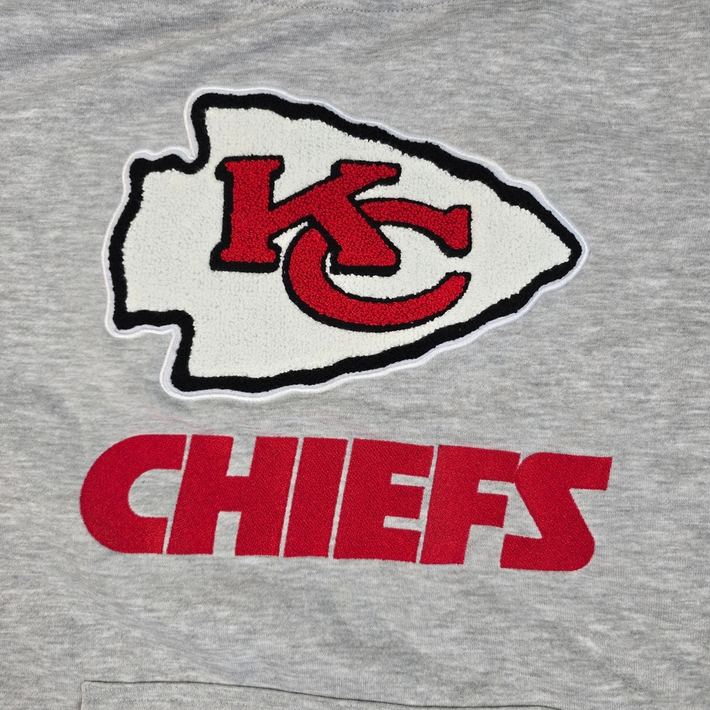 Ultra‎ Game NFL Kansas City Chiefs Hoodie Mens Sm Grey Chenille Logo QHMK727FKC